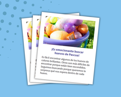Es emocionante buscar huevos de Pascua